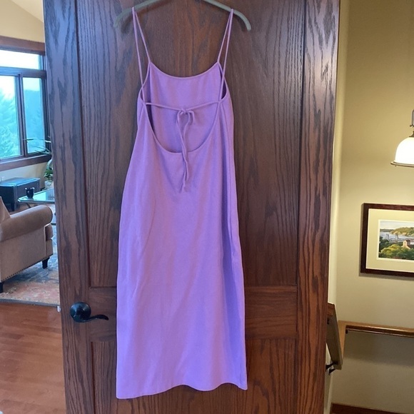 Victor Glemaud Strappy Cotton-Blend Knit Midi-Dress Lilac size XL - Picture 5 of 7